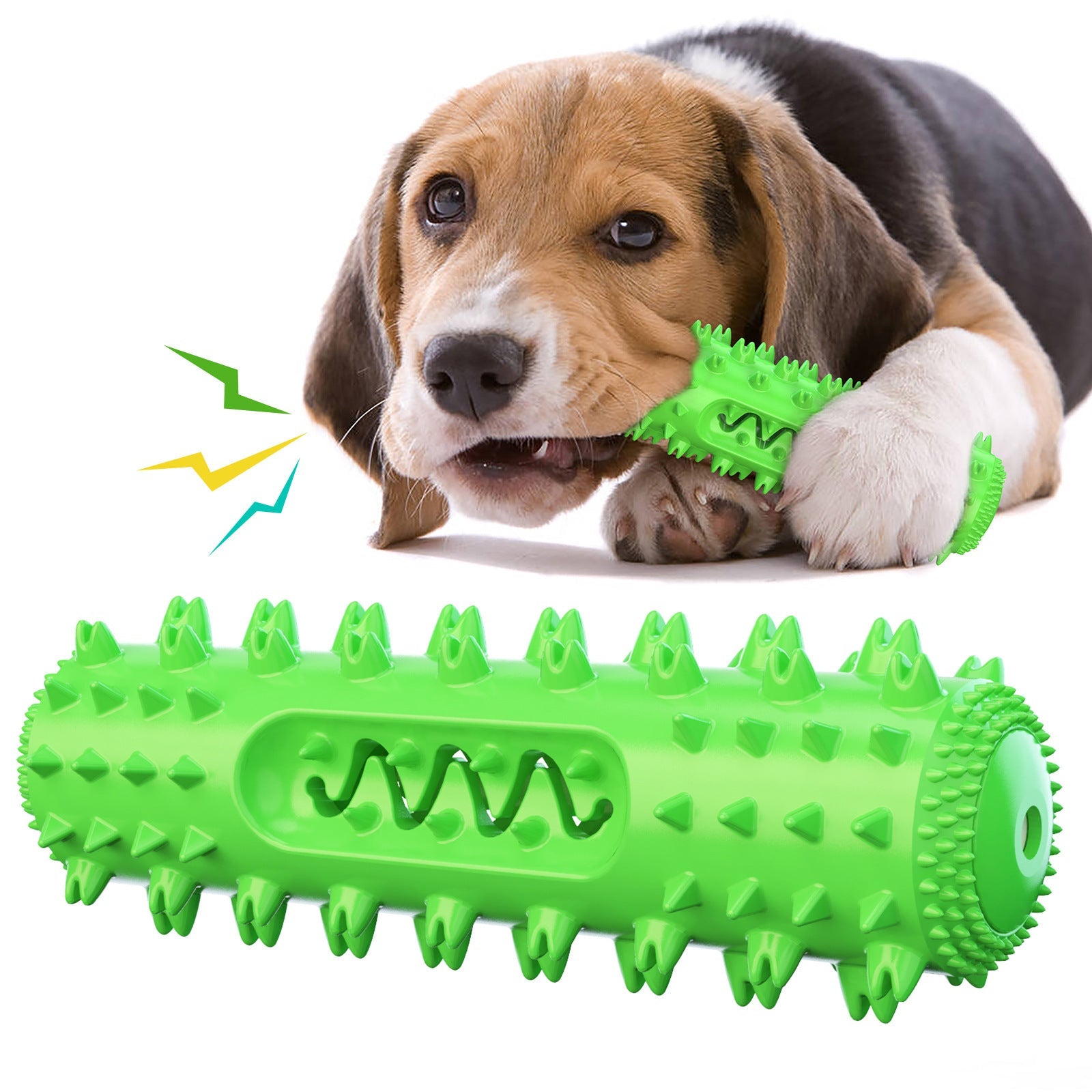 JMT-190090 Vocal Pet Dog Teething Stick - Multifunctional Cleaning Toothbrush Chewing Toy for Dogs