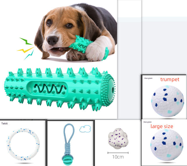 JMT-190090 Vocal Pet Dog Teething Stick - Multifunctional Cleaning Toothbrush Chewing Toy for Dogs