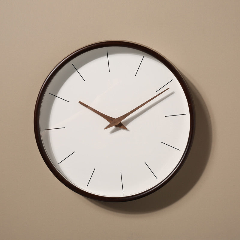JMT-190602 Elegant Solid Wood Silent Clock for Living Room and Bedroom Decor