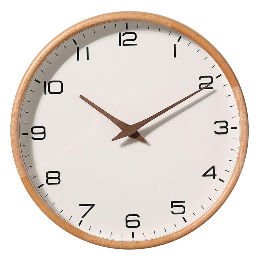 JMT-190602 Elegant Solid Wood Silent Clock for Living Room and Bedroom Decor