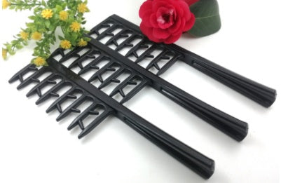 JMT-191242 Folding Makeup Brush Set with Plastic Bifurcated Tooth Comb - Portable and Lightweight