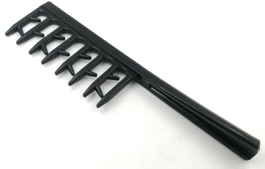 JMT-191242 Folding Makeup Brush Set with Plastic Bifurcated Tooth Comb - Portable and Lightweight