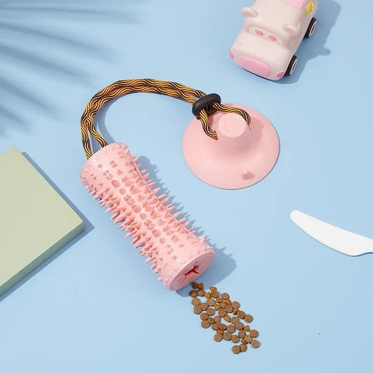 JMT-191242 Interactive Dog Chew Ball Toy with Suction Cup - Food Dispenser for Aggressive Chewers