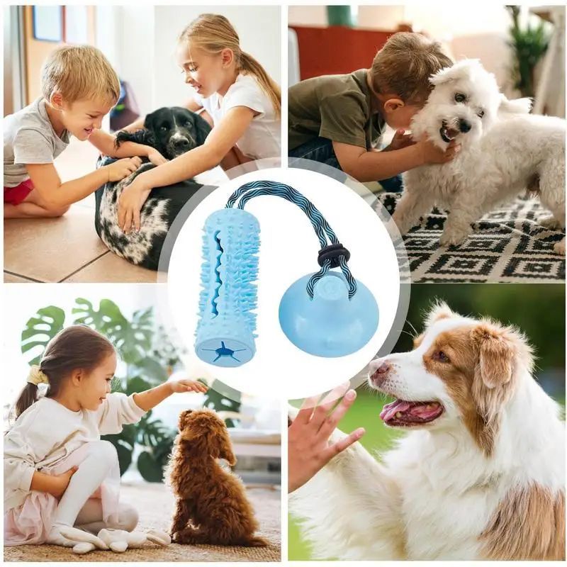JMT-191242 Interactive Dog Chew Ball Toy with Suction Cup - Food Dispenser for Aggressive Chewers