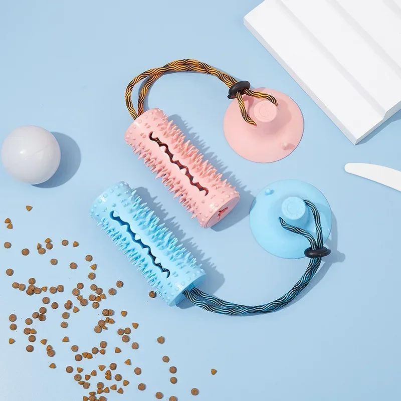 JMT-191242 Interactive Dog Chew Ball Toy with Suction Cup - Food Dispenser for Aggressive Chewers