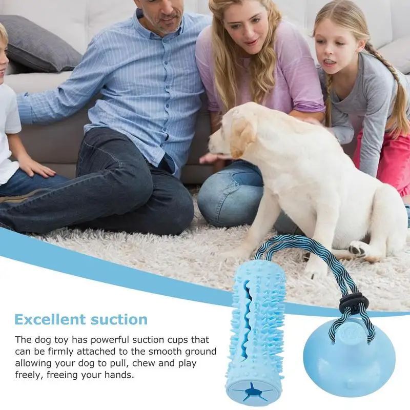 JMT-191242 Interactive Dog Chew Ball Toy with Suction Cup - Food Dispenser for Aggressive Chewers