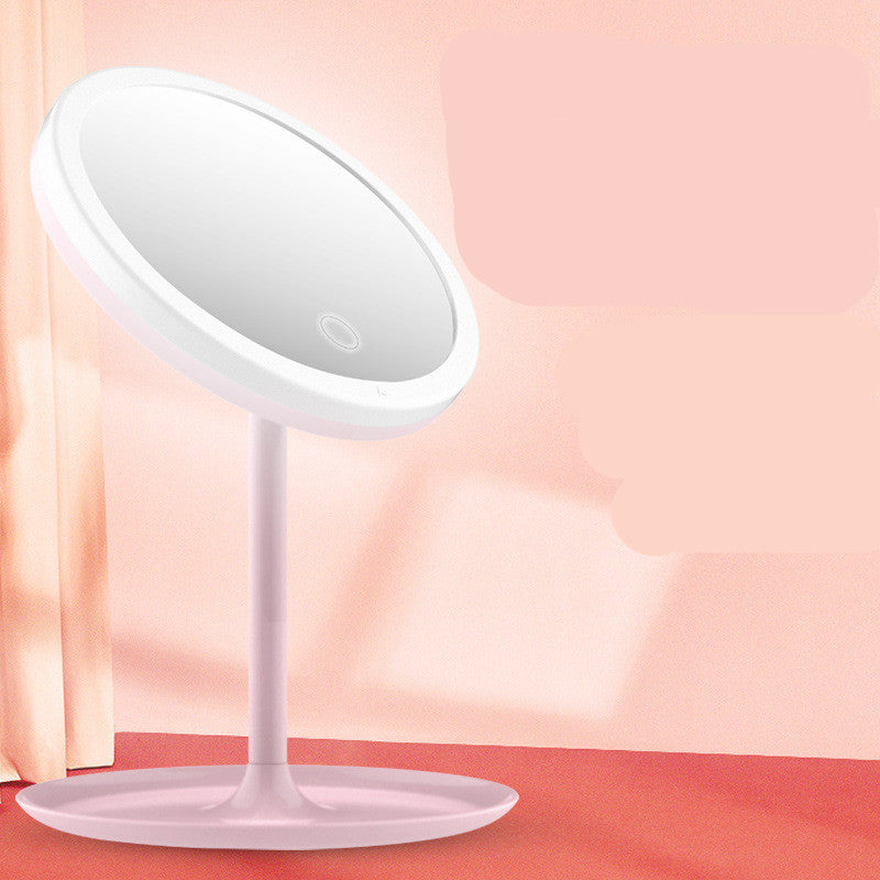 JMT-191498 Rechargeable LED Makeup Mirror with Stepless Dimming and Tri-Color Light