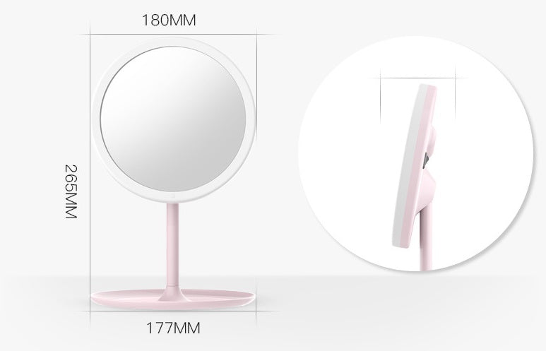 JMT-191498 Rechargeable LED Makeup Mirror with Stepless Dimming and Tri-Color Light