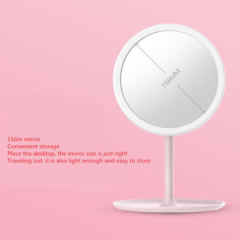 JMT-191498 Rechargeable LED Makeup Mirror with Stepless Dimming and Tri-Color Light