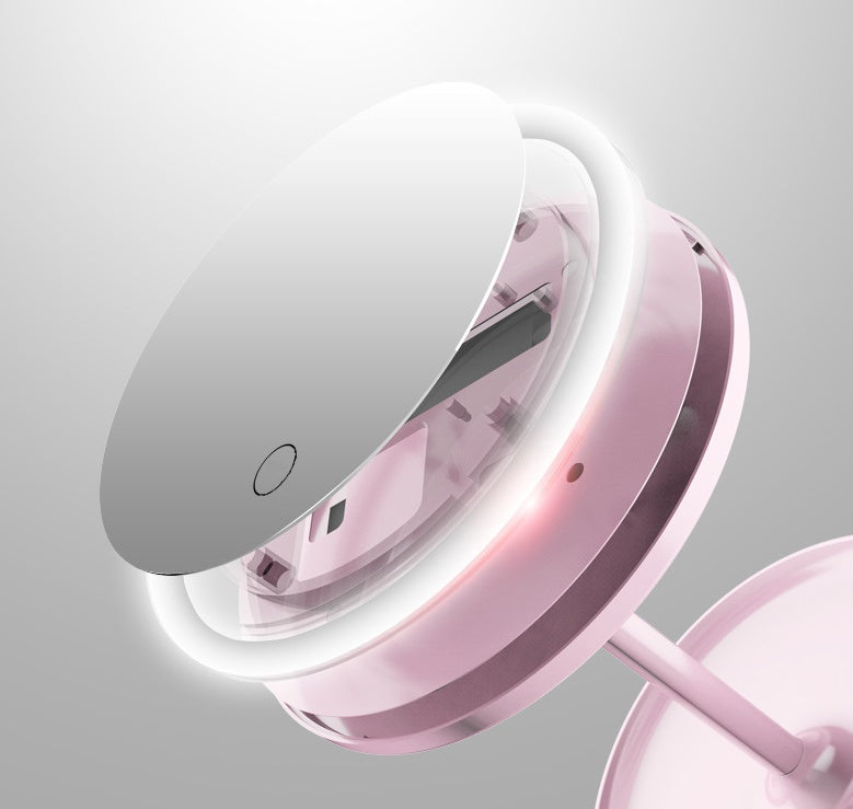 JMT-191498 Rechargeable LED Makeup Mirror with Stepless Dimming and Tri-Color Light