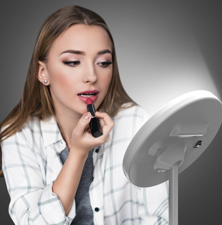 JMT-191498 Rechargeable LED Makeup Mirror with Stepless Dimming and Tri-Color Light