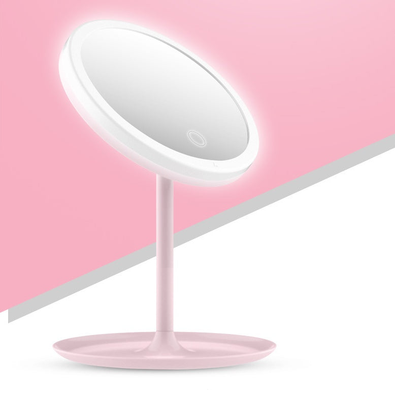 JMT-191498 Rechargeable LED Makeup Mirror with Stepless Dimming and Tri-Color Light