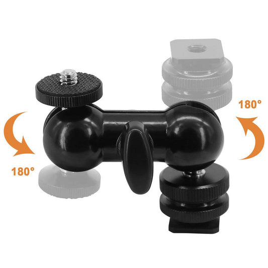 JMT-191626 Universal Aluminum Alloy Hot Shoe Monitor Stand for SLR Cameras with Crab Clamp Support