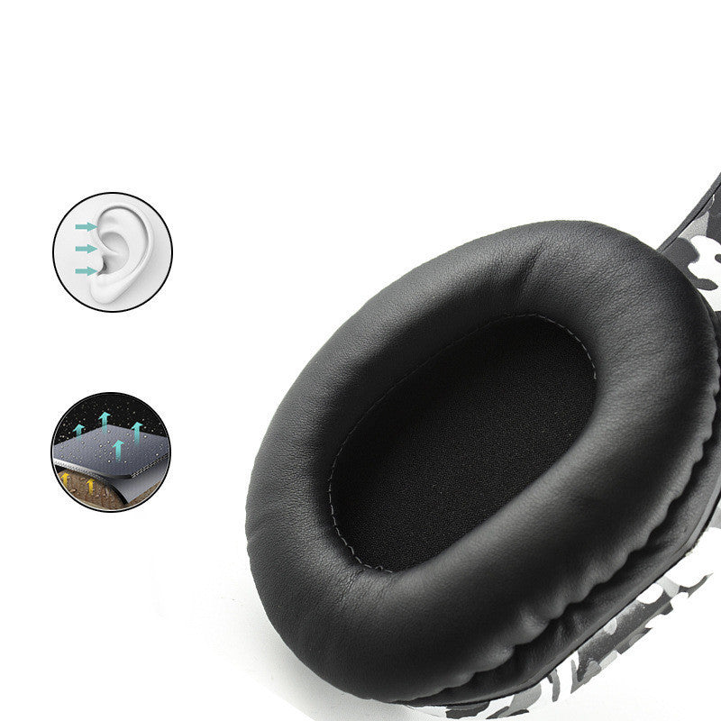 JMT-191754 Light-Up Wired Gaming Headset with Camouflage Design for PS4