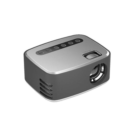 JMT-192266 Portable Mini Projector - 1080P HD, Lightweight Design, Silver & Yellow Colors