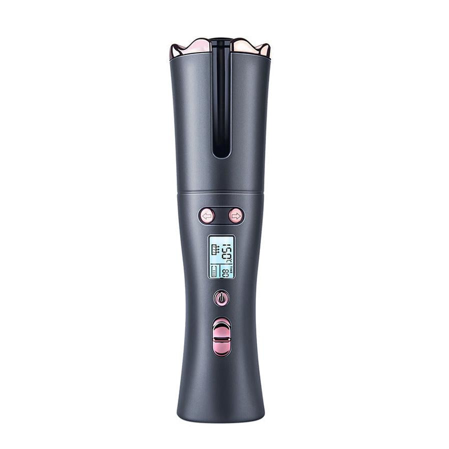 JMT-192394 Rechargeable Mini Automatic Curling Iron - USB Travel Hair Curler with 5000mAh Battery and Lightweight Design