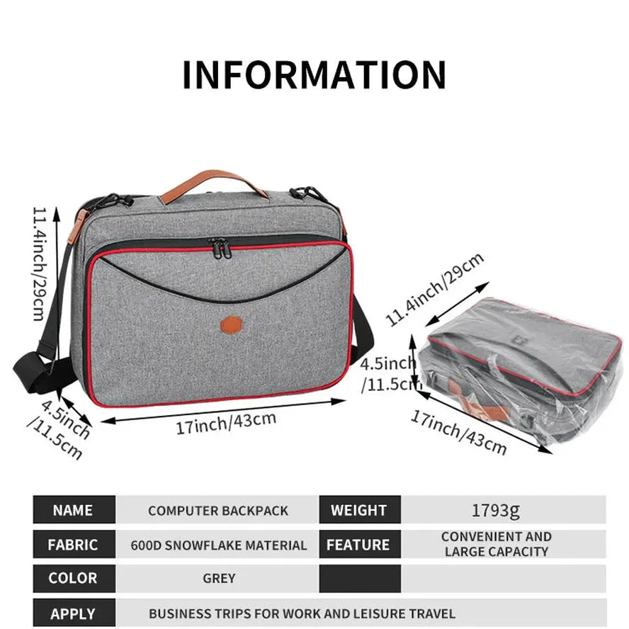 JMT-192586 Professional Laptop Handbag for Business Travel and Office Use, Versatile Shoulder Bag for Computer Storage