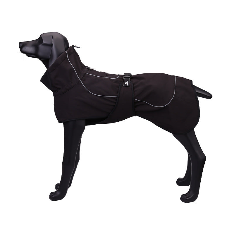 JMT-193034 Water-Resistant Raincoat for Large and Medium Dogs - Durable Four-Sided Stretch Fabric