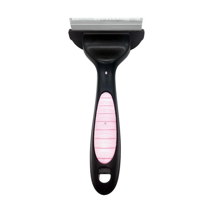 JMT-193482 Pet Comb for Cats and Dogs - Dual-Sided Hair Cleaner in Blue and Pink (160mm x 75mm)