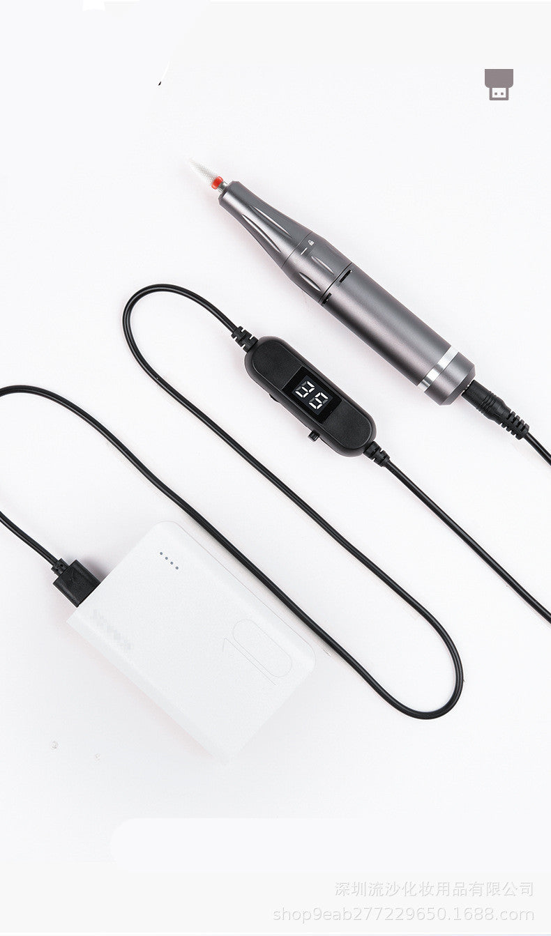 JMT-194186 Electric Nail Polisher with USB Charging, 35000RPM Speed, Portable Design in Galaxy Silver, Space Gray, and Classic Black