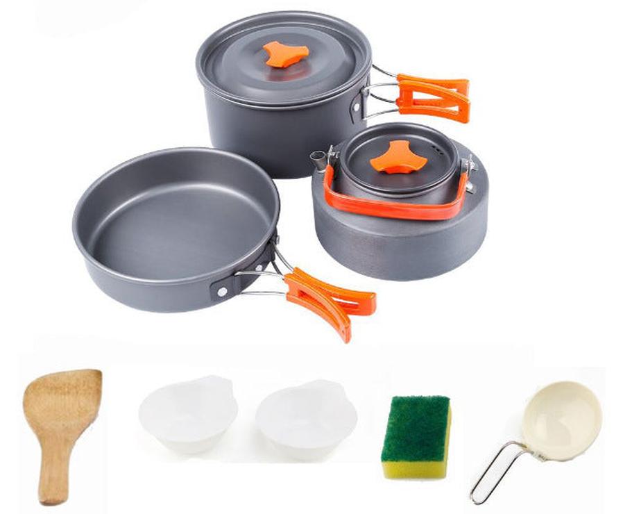 JMT-194442 Portable Outdoor Cooking Mess Kit for Camping, Hiking, and Picnics
