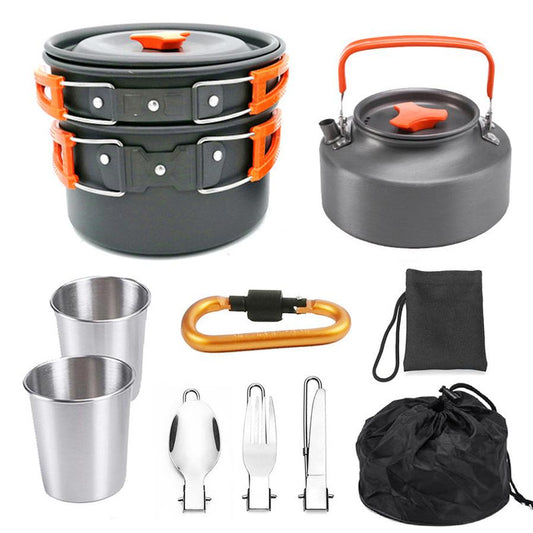 JMT-194442 Portable Outdoor Cooking Mess Kit for Camping, Hiking, and Picnics