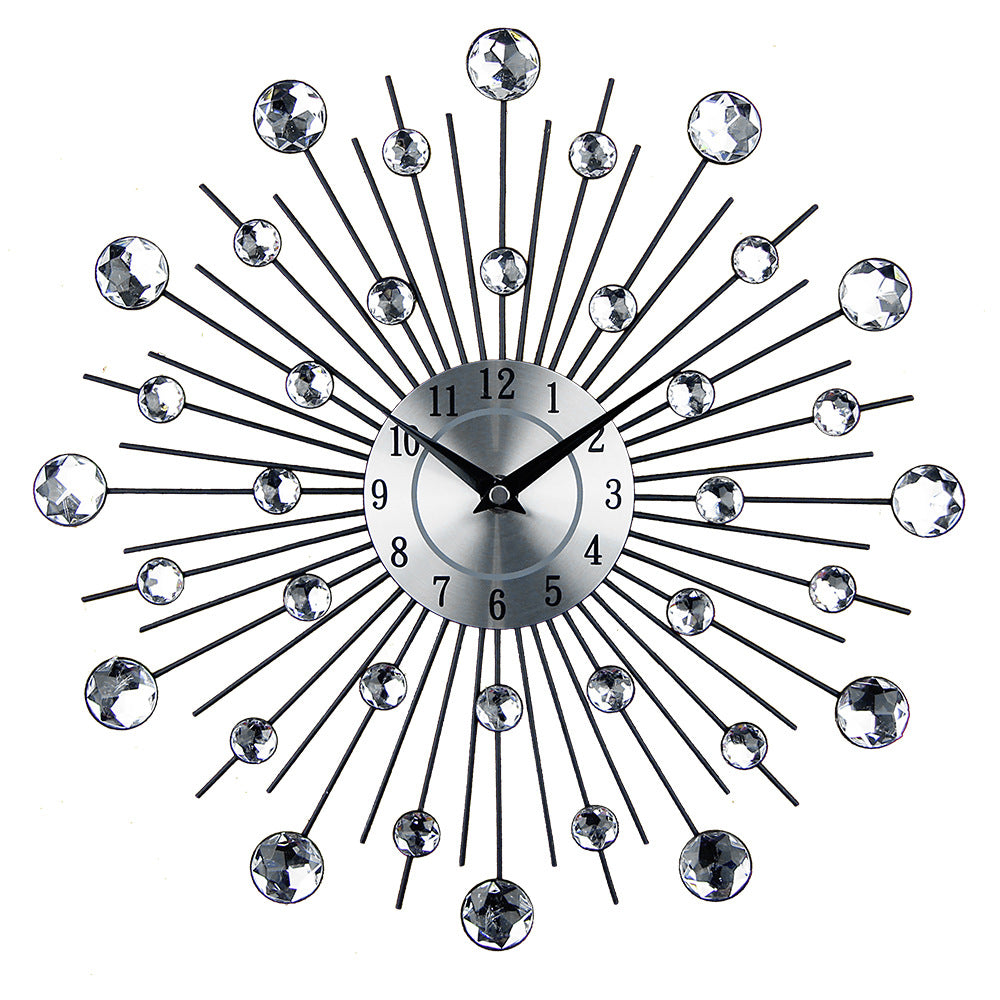 JMT-194634 Silent Round Wall Clock for Living Room - Modern Decorative Electronic Timepiece