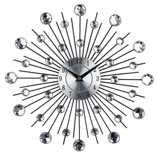 JMT-194634 Silent Round Wall Clock for Living Room - Modern Decorative Electronic Timepiece