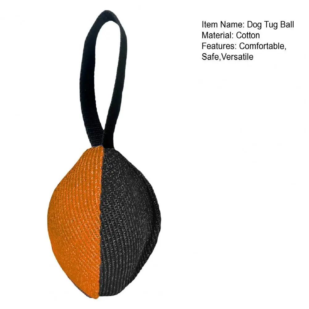 JMT-195530 Durable French Linen Tug Toy with T-Shaped Pull Tab for Dog Training and Agility Development