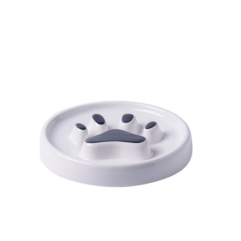 JMT-195722 Ceramic Slow Food Bowl for Dogs and Cats - Available in Pink, Yellow, and Black