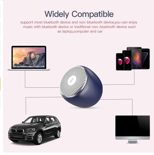 JMT-195722 Mini Portable Bluetooth Speaker with Bass Stereo Sound, AUX MP3 Music Player for Phones