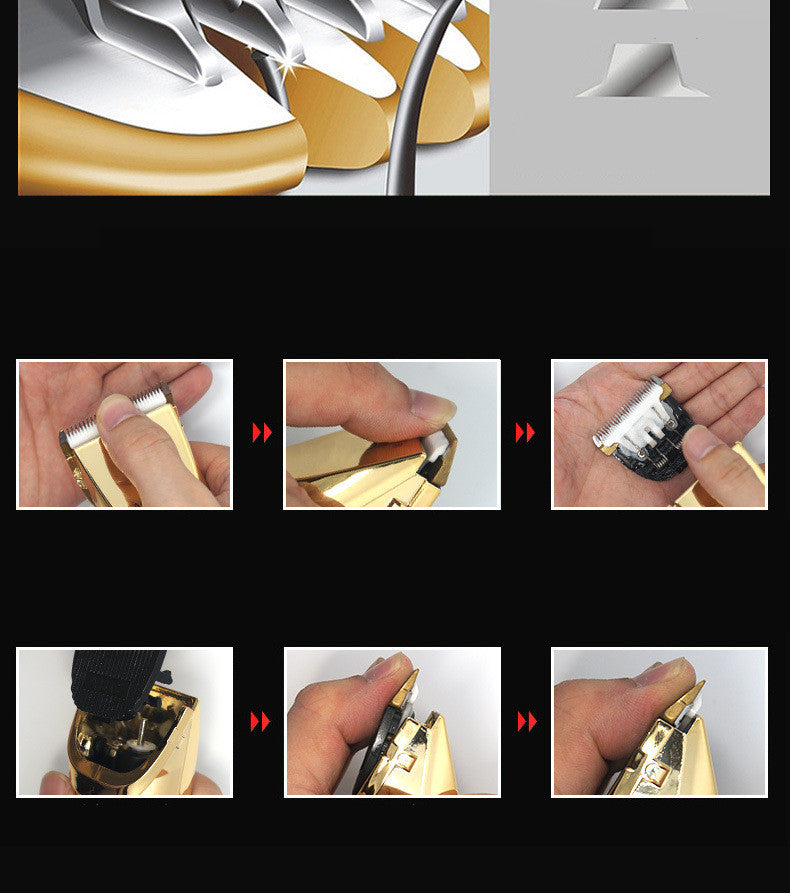 JMT-195786 Professional Pet Dog and Cat Grooming Clippers with Adjustable Titanium Ceramic Blades and USB Charging