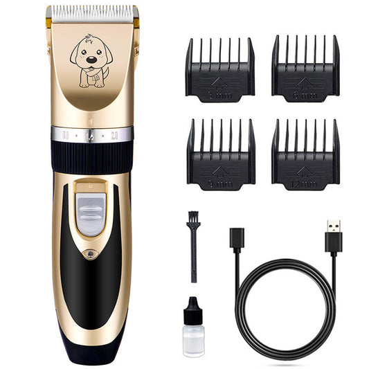 JMT-195786 Professional Pet Dog and Cat Grooming Clippers with Adjustable Titanium Ceramic Blades and USB Charging