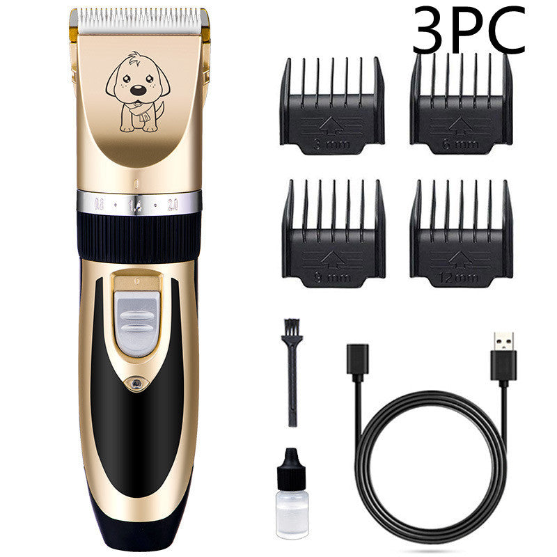 JMT-195786 Professional Pet Dog and Cat Grooming Clippers with Adjustable Titanium Ceramic Blades and USB Charging