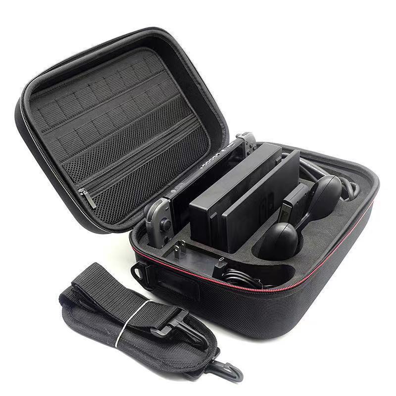 JMT-196042 Large EVA Storage Bag for Game Console Accessories - Black, Ideal for Organizing Controllers and Cables
