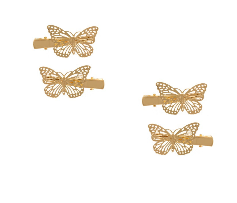 JMT-196234 Three-Dimensional Butterfly Bow Hairpin in 18K Electroplated Metal