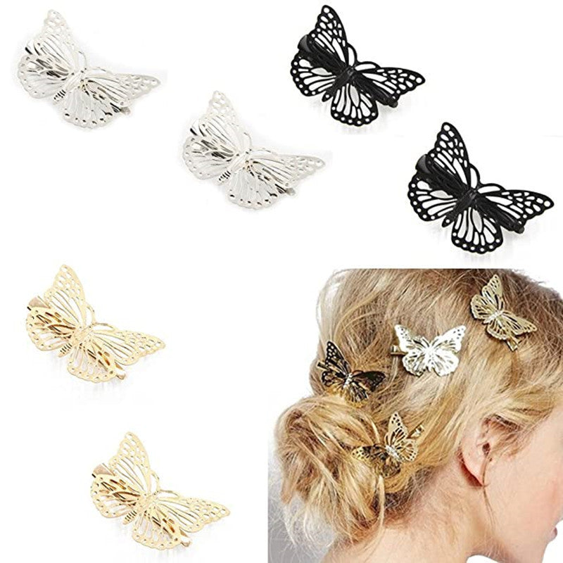 JMT-196234 Three-Dimensional Butterfly Bow Hairpin in 18K Electroplated Metal