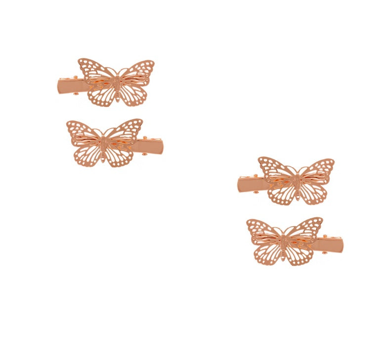 JMT-196234 Three-Dimensional Butterfly Bow Hairpin in 18K Electroplated Metal