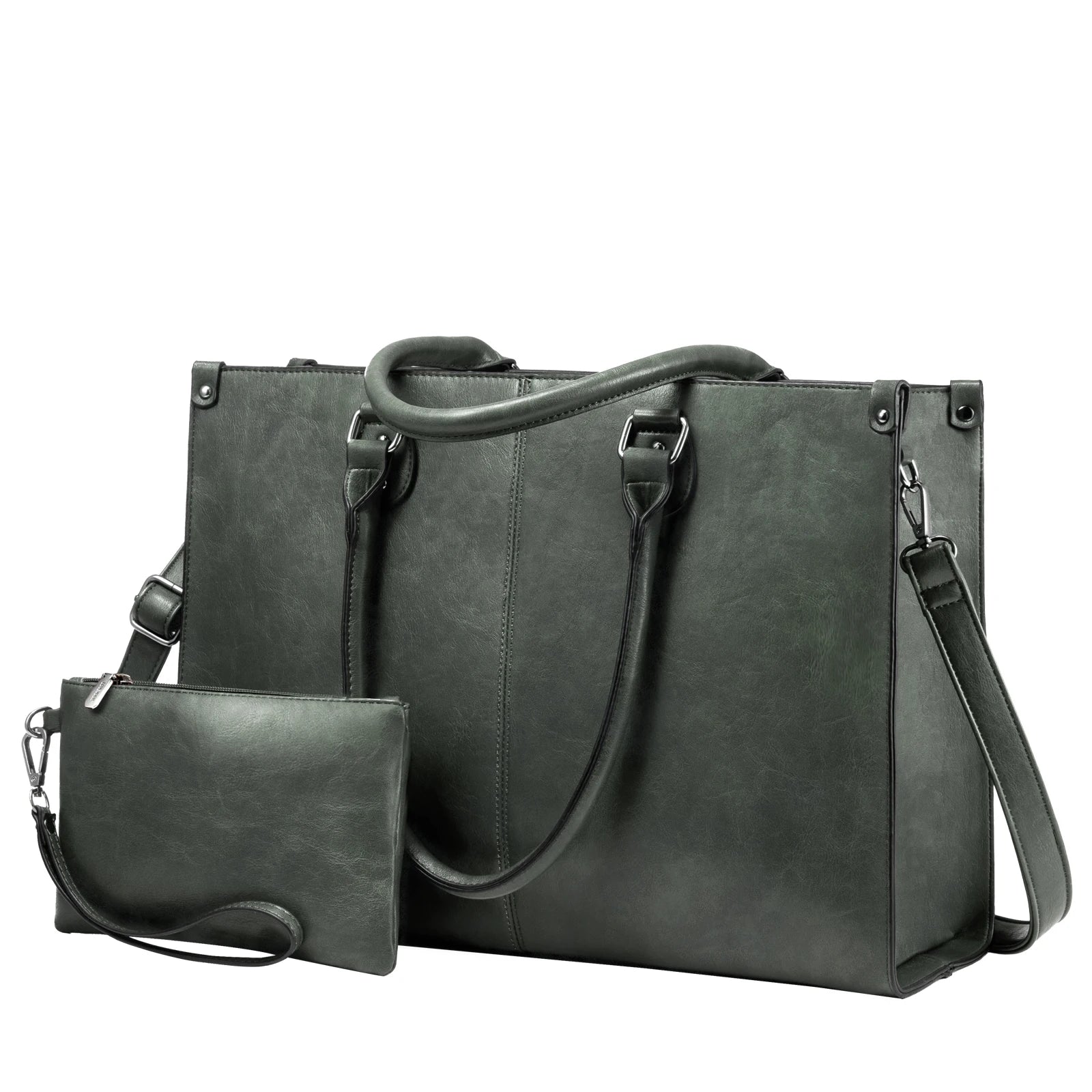 JMT-196426 Luxury Classic PU Leather Business Tote Bag for Women - Stylish Laptop Carrier