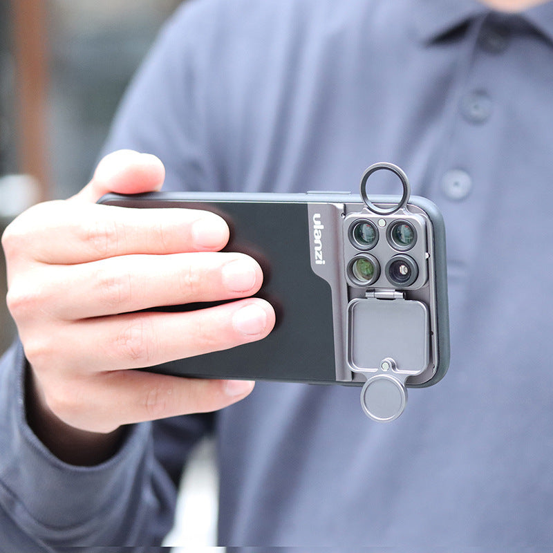 JMT-196554 Double Phone Lens for iPhone 11 Pro - External Lens with PC, TPU, and Aluminum Construction