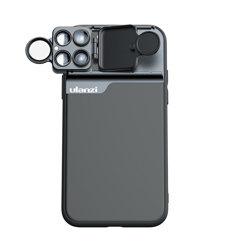 JMT-196554 Double Phone Lens for iPhone 11 Pro - External Lens with PC, TPU, and Aluminum Construction