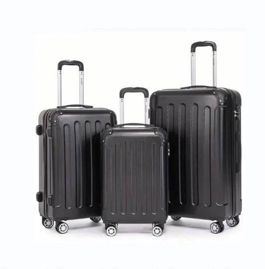 JMT-196746 3-Piece Soft Shell Travel Luggage Set with Carry-On Suitcase