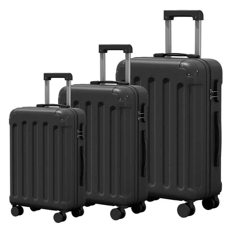 JMT-196746 3-Piece Soft Shell Travel Luggage Set with Carry-On Suitcase