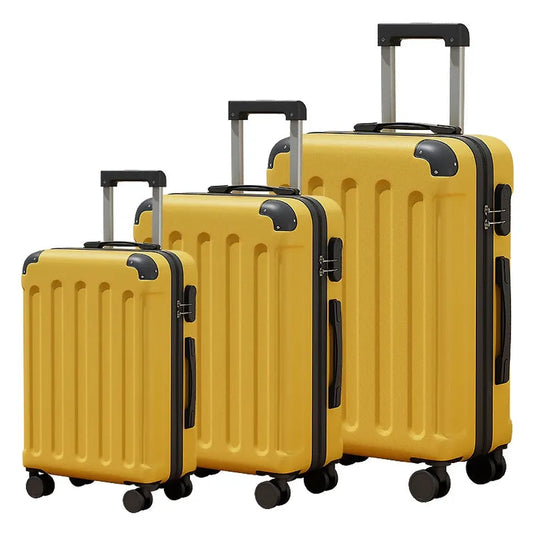 JMT-196746 3-Piece Soft Shell Travel Luggage Set with Carry-On Suitcase