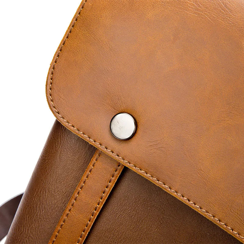 JMT-196874 Large Capacity Waterproof PU Leather Laptop Backpack for Men - Ideal for Travel and Daily Use