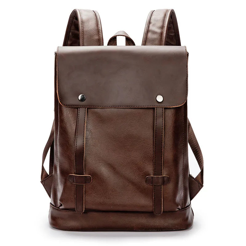 JMT-196874 Large Capacity Waterproof PU Leather Laptop Backpack for Men - Ideal for Travel and Daily Use
