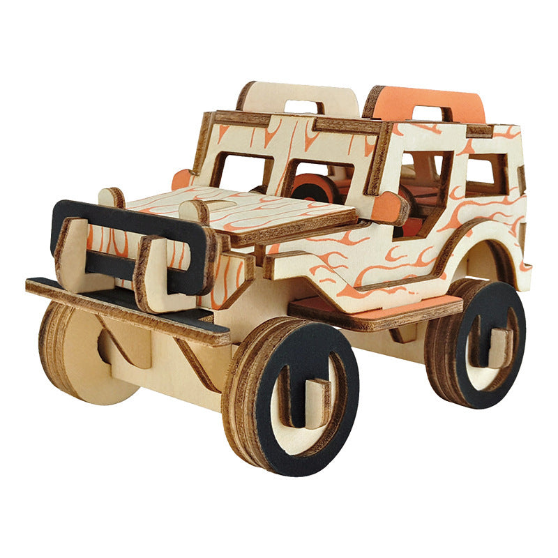 JMT-196874 Wooden 3D Car Simulation Puzzle Model for Children Ages 7-14 - Variety of Designs Available