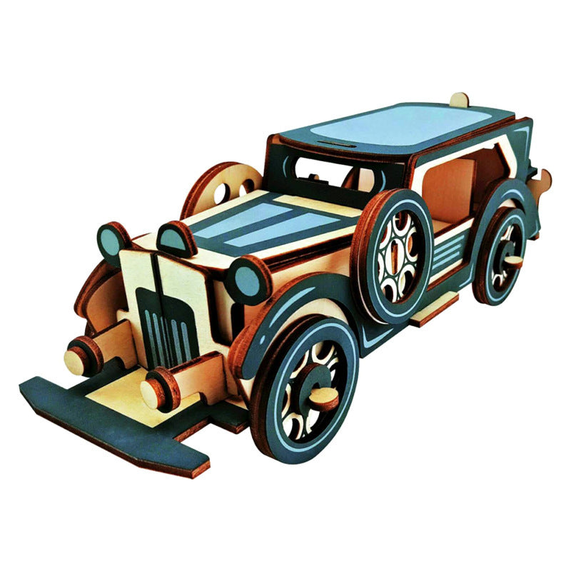 JMT-196874 Wooden 3D Car Simulation Puzzle Model for Children Ages 7-14 - Variety of Designs Available
