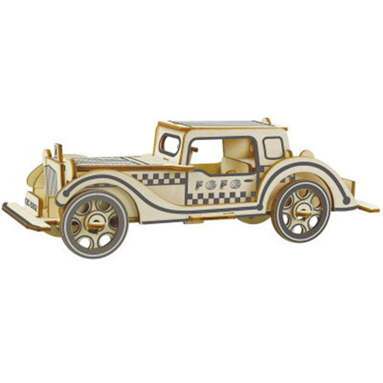JMT-196874 Wooden 3D Car Simulation Puzzle Model for Children Ages 7-14 - Variety of Designs Available