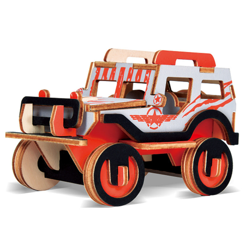 JMT-196874 Wooden 3D Car Simulation Puzzle Model for Children Ages 7-14 - Variety of Designs Available